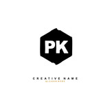 P K PK Initial logo template vector. Letter logo concept