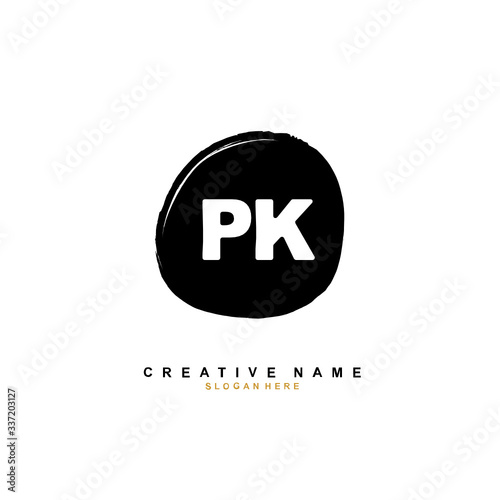 P K PK Initial logo template vector. Letter logo concept