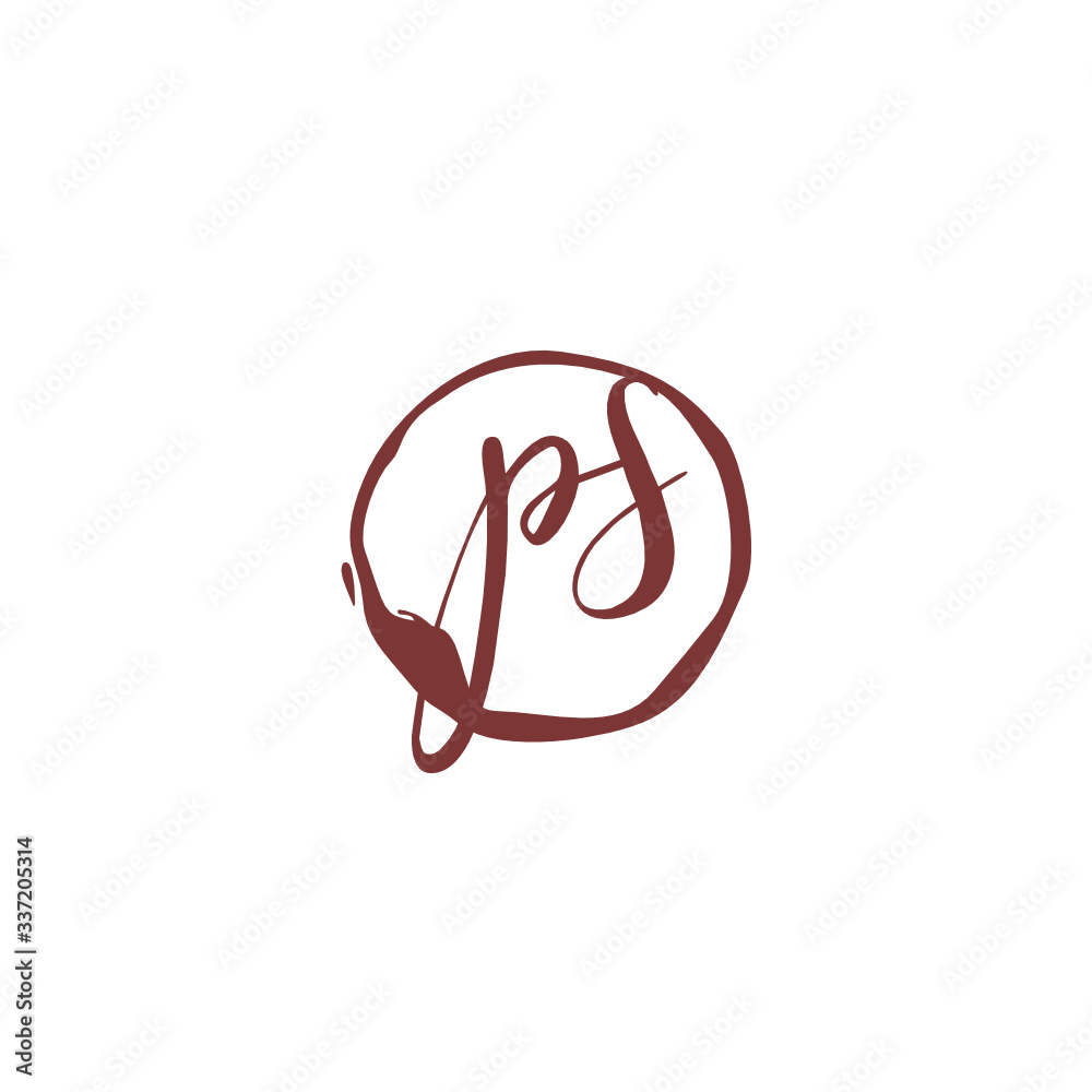 P S PS Initial logo template vector. Letter logo concept