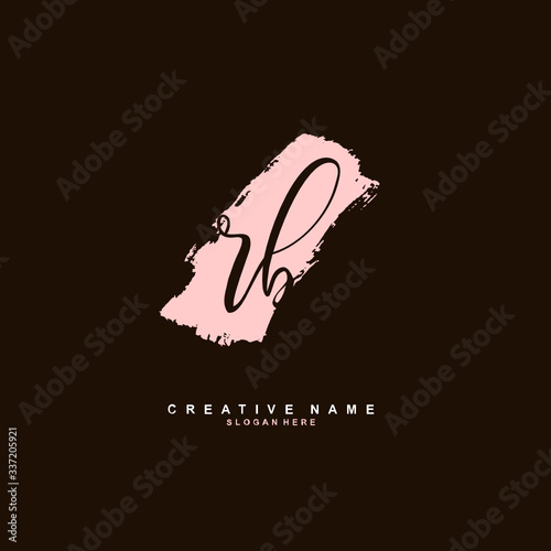 R B RB Initial logo template vector. Letter logo concept