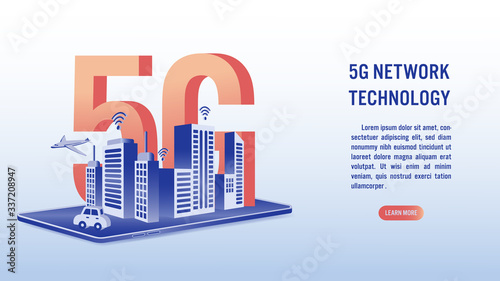 5G network wireless technology, high-speed internet concept