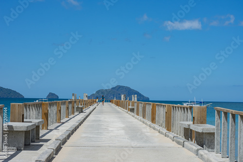 Panoramic view of a beach in palawan  philippines