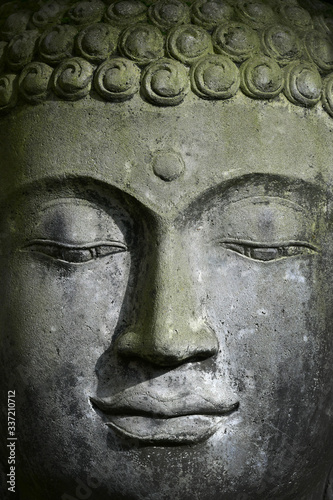 Stone buddha face