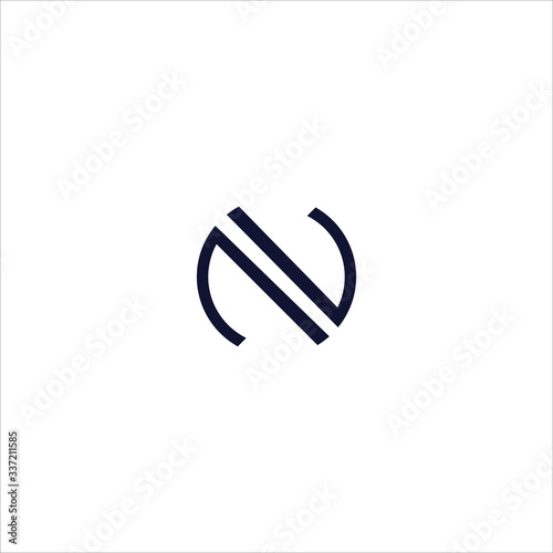 Initial letter ln logo or nl logo vector design templates