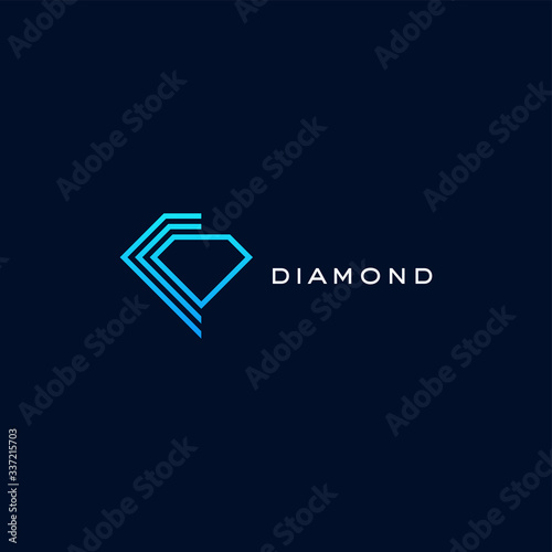 Diamond logo design icon vector template