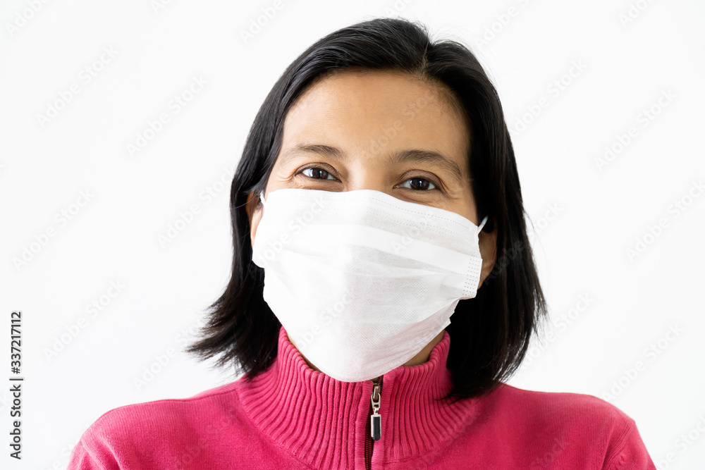 Woman under face mask covering mouth and nose. Corona Virus or COVID-19 concept. Woman under face mask covering mouth and nose. Corona Virus or COVID-19 concept.