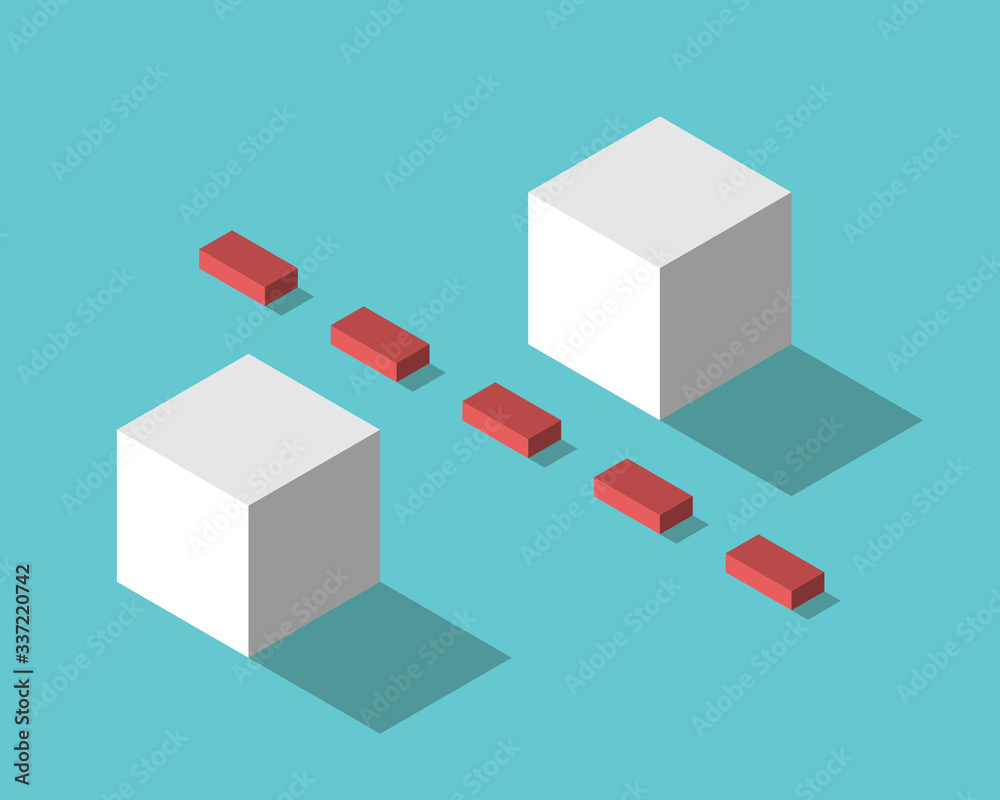 Isometric cubes, boundary, distancing Isometric cubes, boundary, distancing