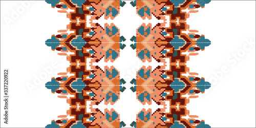 Drapery curves pagan tripe seamless pattern. Indian old surface background. Vector ornament