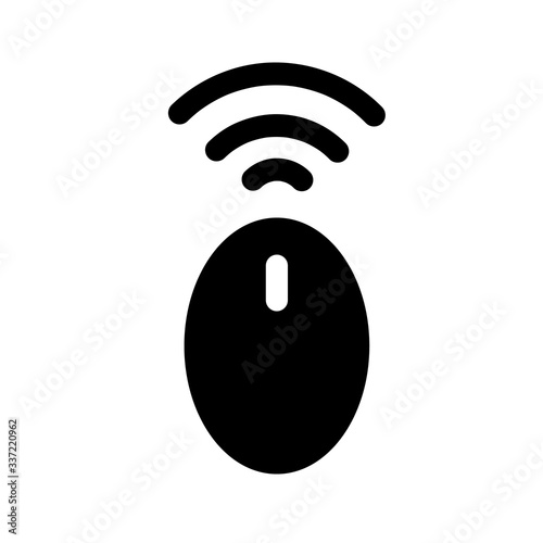 Computer wireless mouse icon isolated on white background