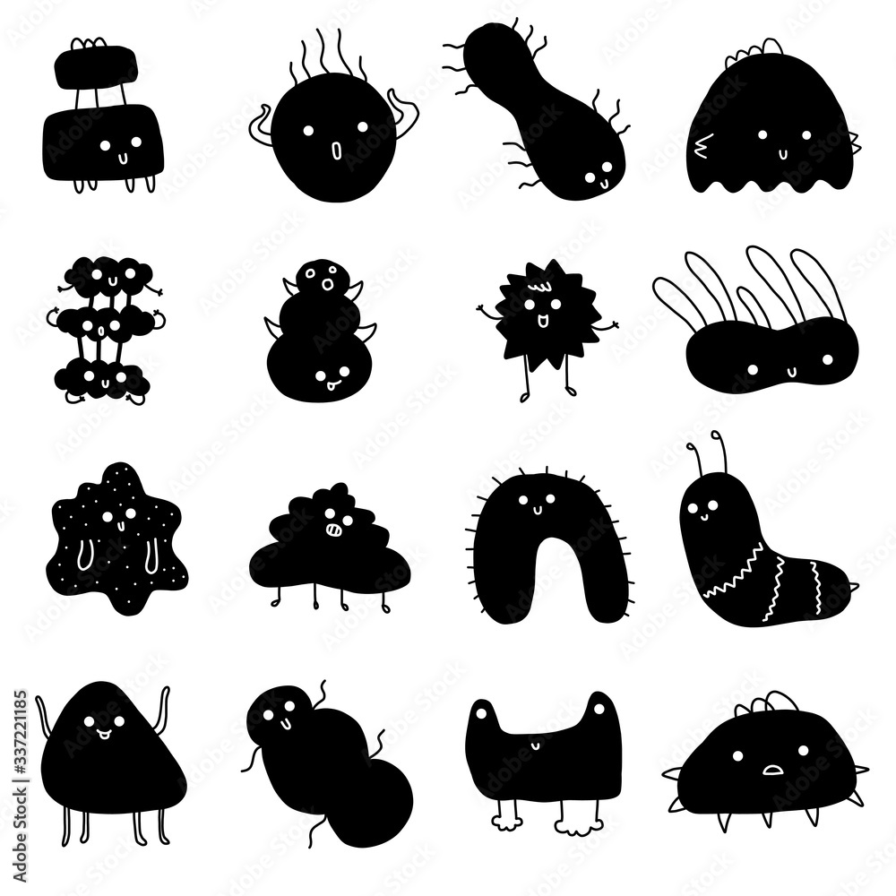 Free Vector  Doodle monsters set