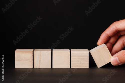 5文字スペース 木製ブロック