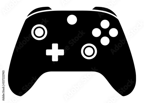 Advance game controller or gamepad flat vector icon for gaming apps and websites photo