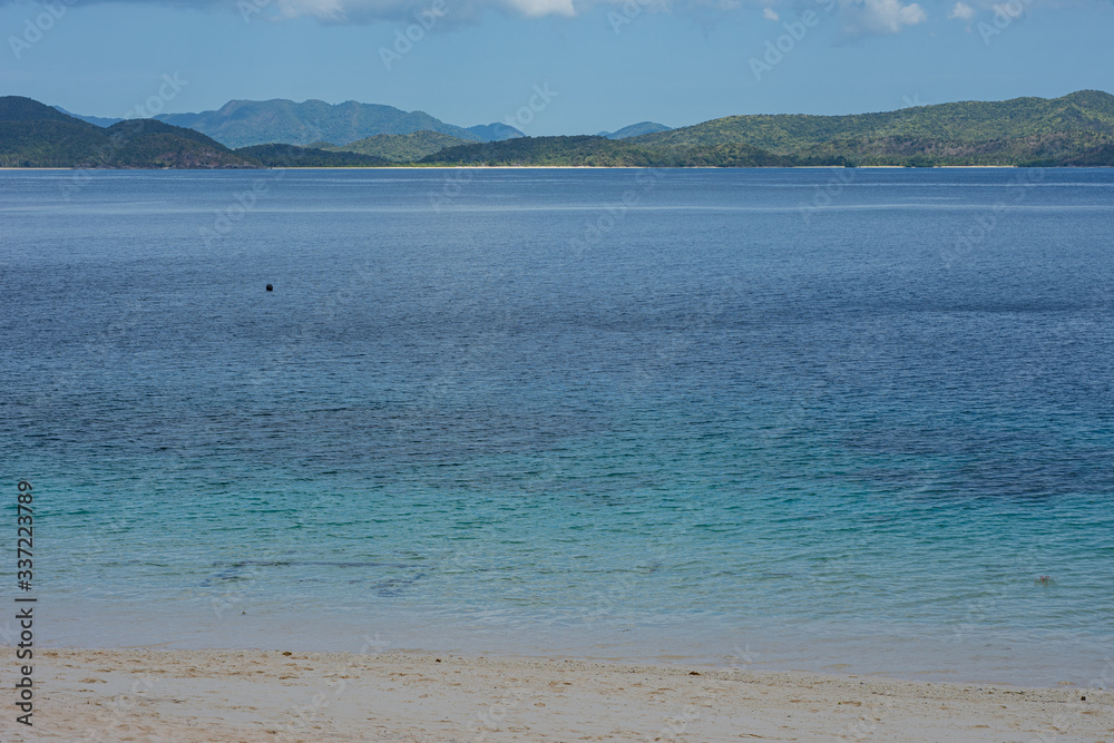 Panoramic view of a beach in palawan, philippines
