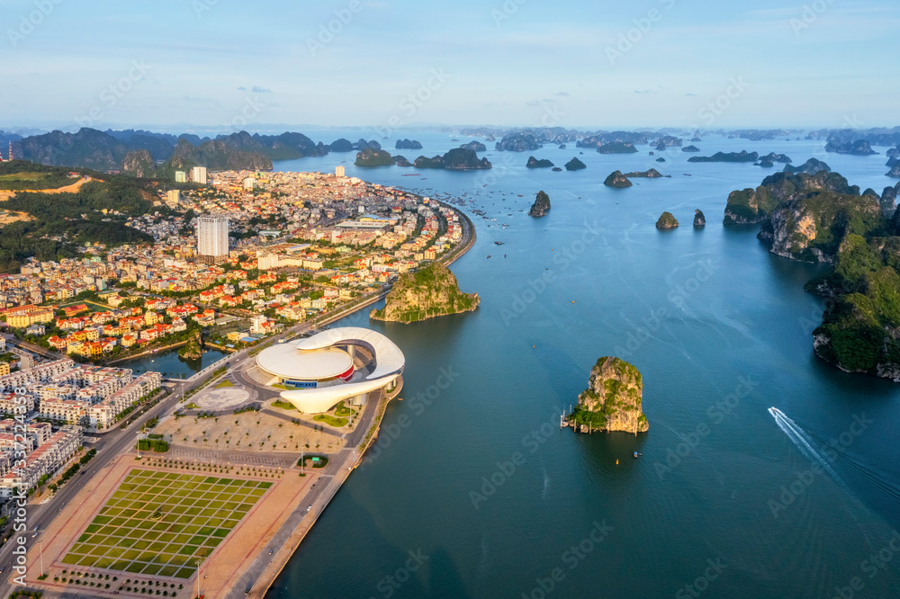 Quang Ninh Planning, Fair and Exhibition Area or dolphins house. Halong City, Vietnam. Near Halong Bay, UNESCO World Heritage Site. Popular landmark of Vietnam