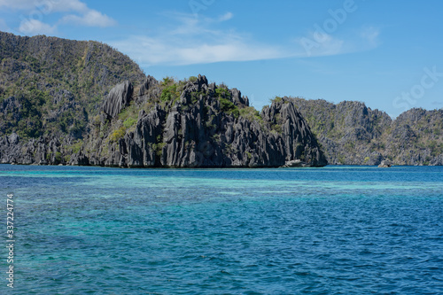 Panoramic view of a beach in palawan, philippines
