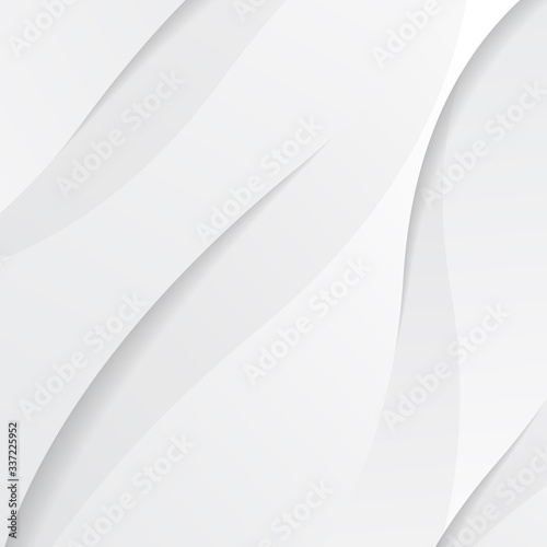 White Modern Fluid Background Composition with Waves and Shadows