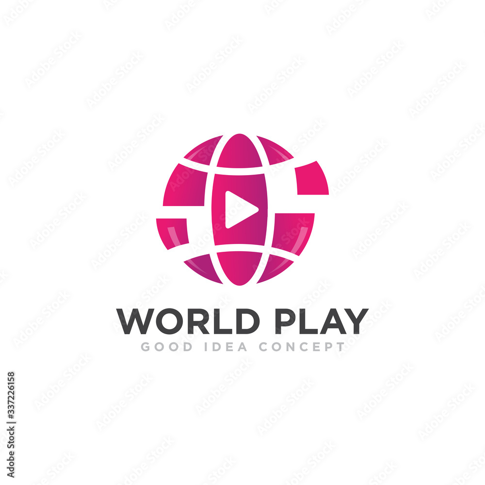 Media Player Logo Icon Design Vector