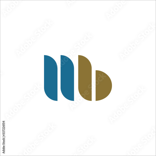 Plakat Initial letter mb logo or bm logo vector design template