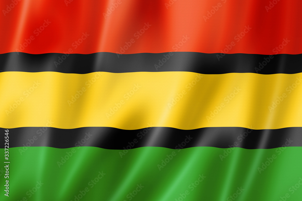 Obraz premium Dinka people ethnic flag, Africa