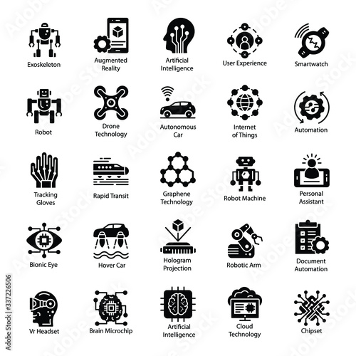 Artificial Intelligence Filled Vectors Pack 