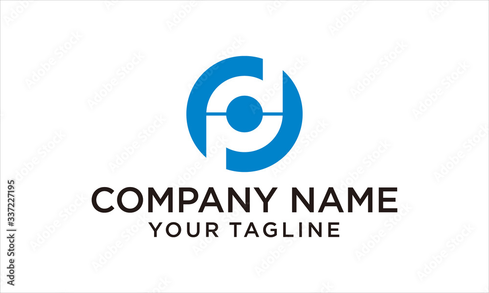 NEGATIVE SPACE LETTER PD OR DP IN CIRCLE NEGATIVE SPACE LETTER PD OR DP IN CIRCLE