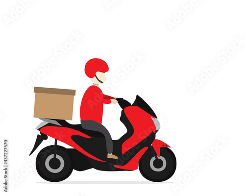 Food delivery service. Parcel express. Delivery app mobile. Technology and logistics. Transported to customers