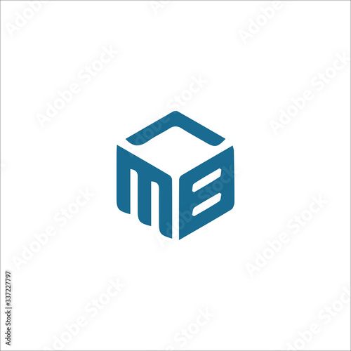 Initial letter mb or bm logo vector design photo