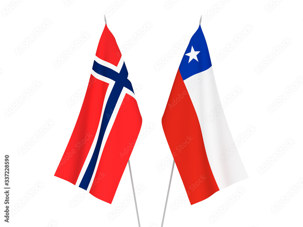 Norway and Chile flags