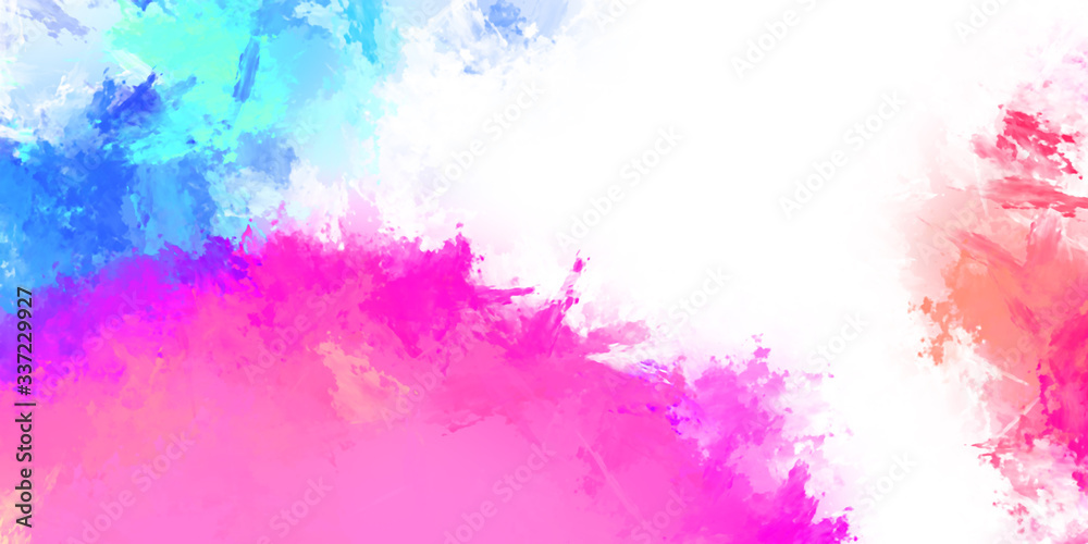 Brushed Painted Abstract Background. Brush stroked painting. Artistic vibrant and colorful wallpaper.