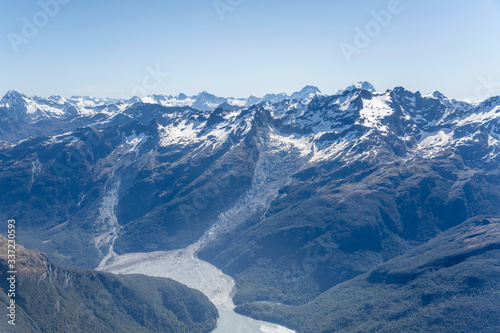 McBride valley scree slope on Dart river valley, from south-west,  New Zealand © hal_pand_108