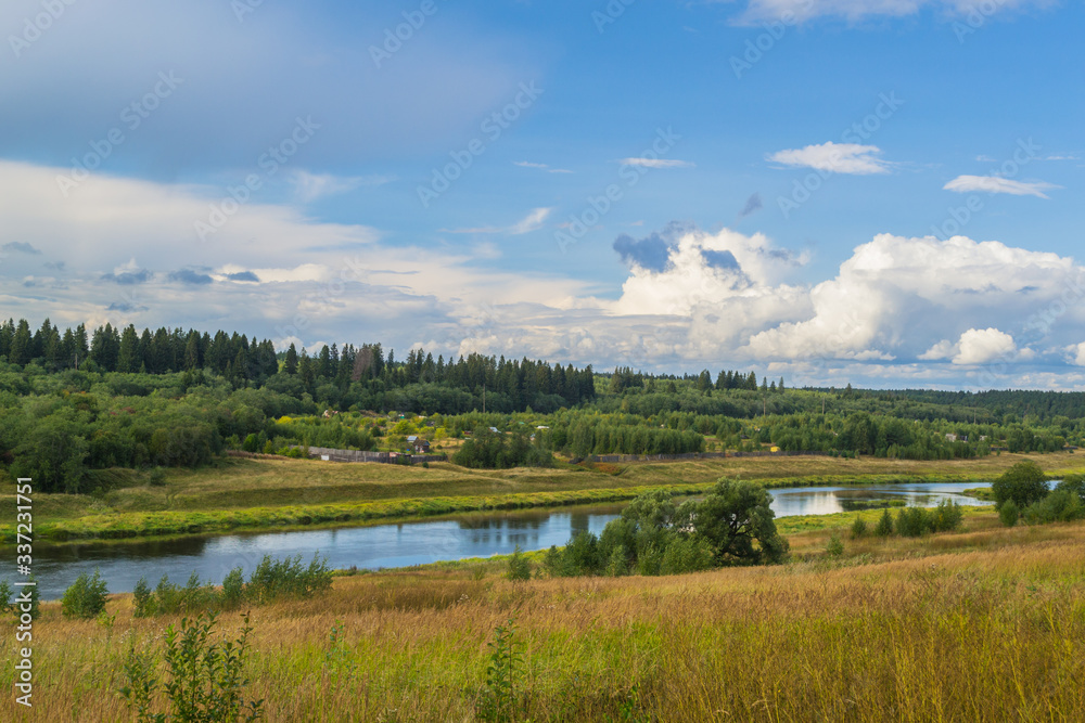 summer landscape with a river