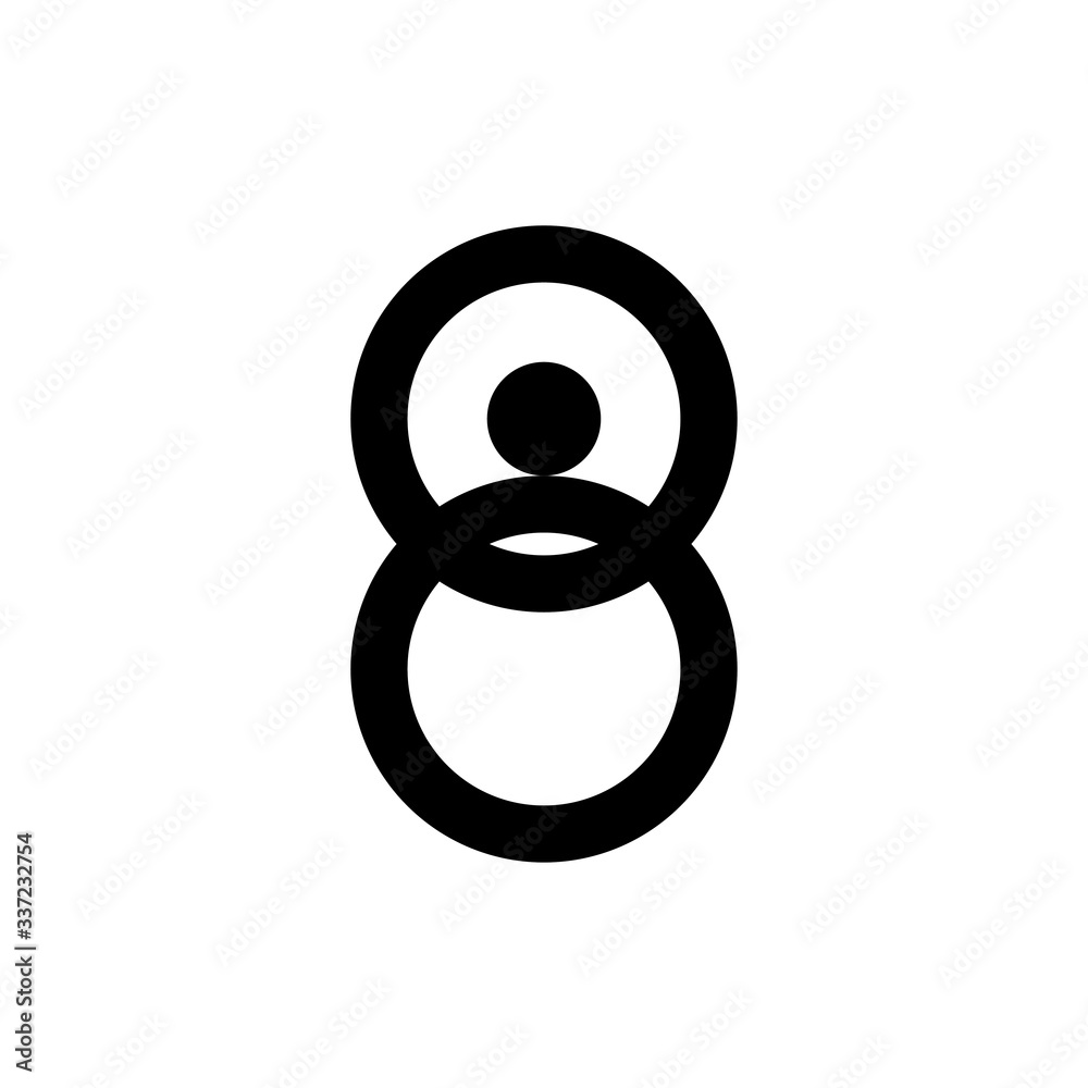 Number Eight logo design vector Number Eight logo design vector