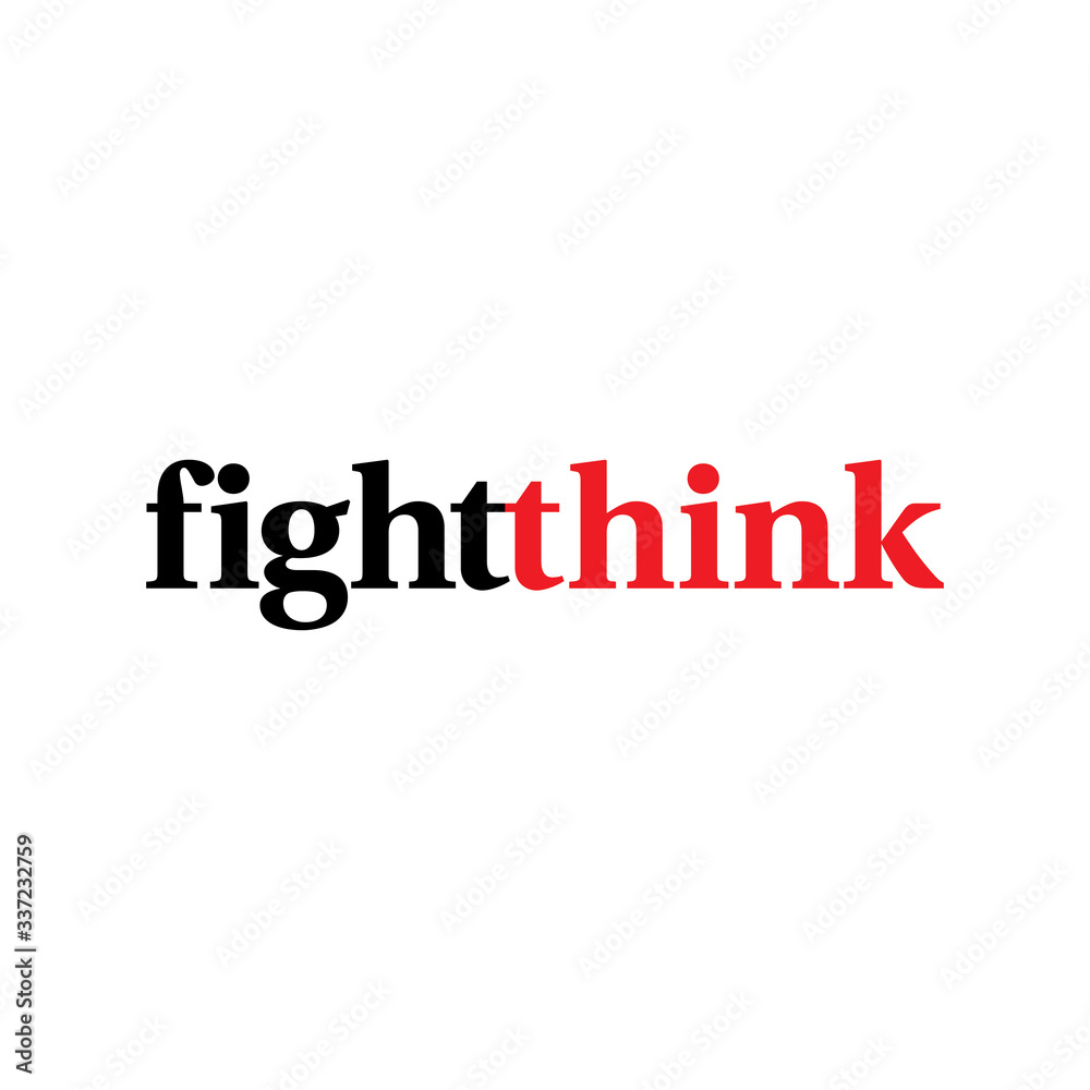 Fototapeta premium fighthink letter logo design vector
