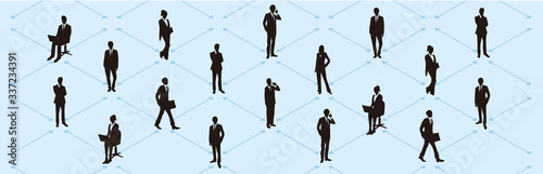 Social distancing set of icons