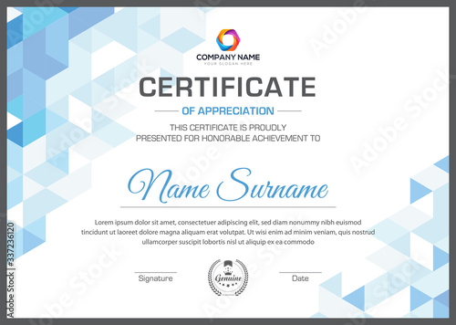 Certificate template for all types company