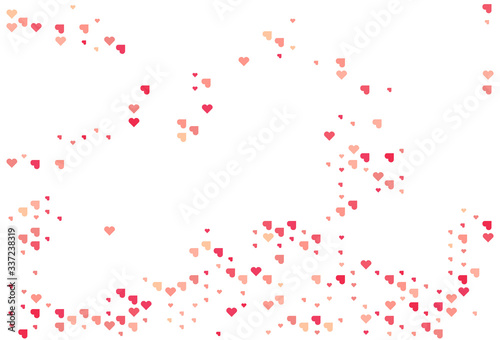 colorful Randomly scattered red heart vector  Love heart vector  editable vector clip art. suitable Color illustration for or wedding invitation background party design  Vector illustration.