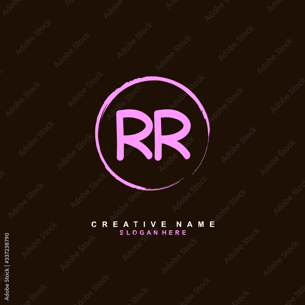 R RR Initial logo template vector. Letter logo concept R RR Initial logo template vector. Letter logo concept