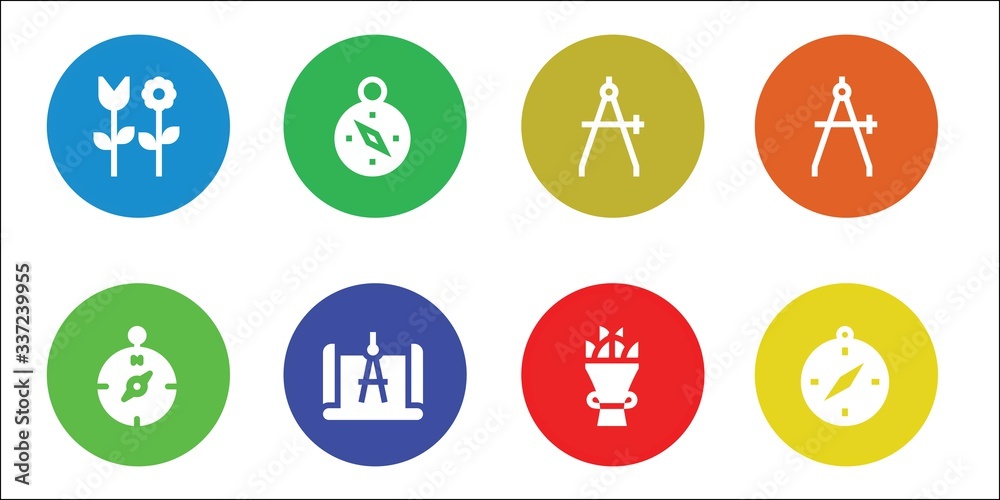 Modern Simple Set of rose Vector filled Icons