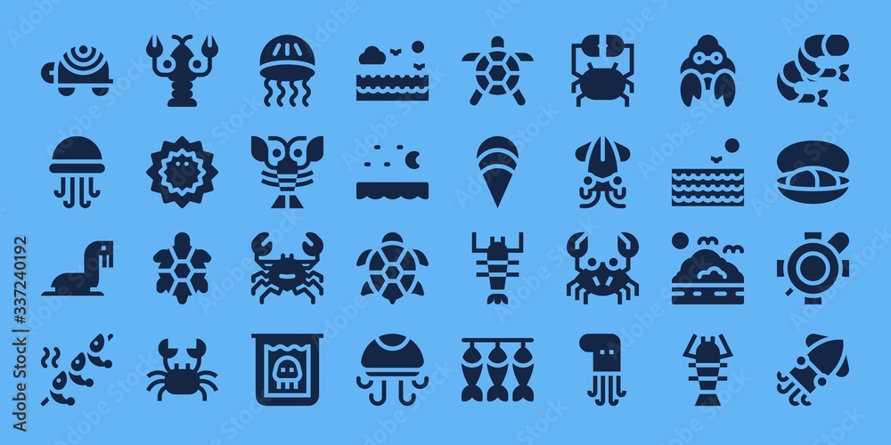 crab icon set crab icon set