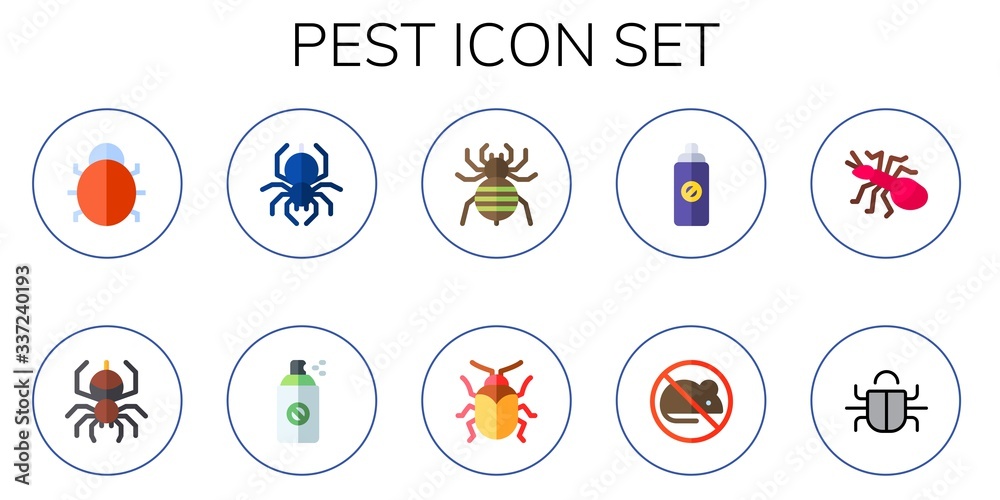 pest icon set pest icon set