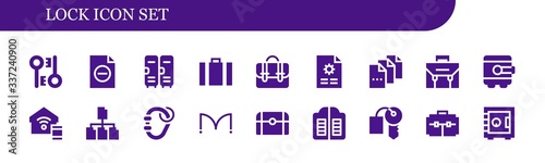 Modern Simple Set of lock Vector filled Icons