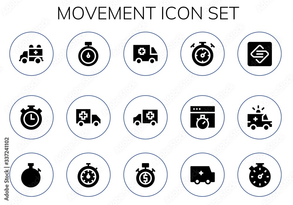 Modern Simple Set of movement Vector filled Icons Modern Simple Set of movement Vector filled Icons