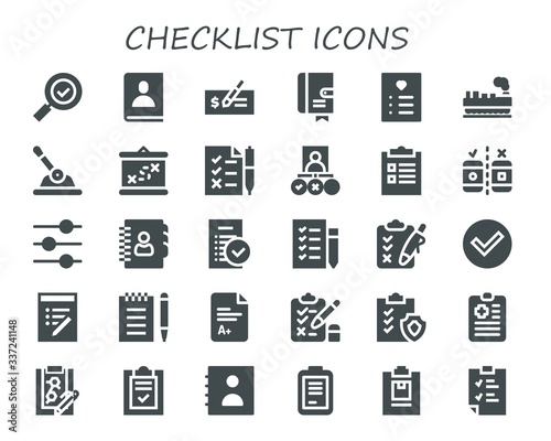 checklist icon set