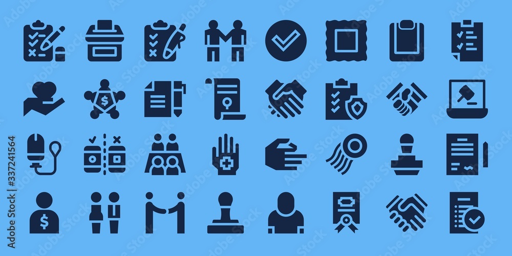 Modern Simple Set of agreement Vector filled Icons Modern Simple Set of agreement Vector filled Icons