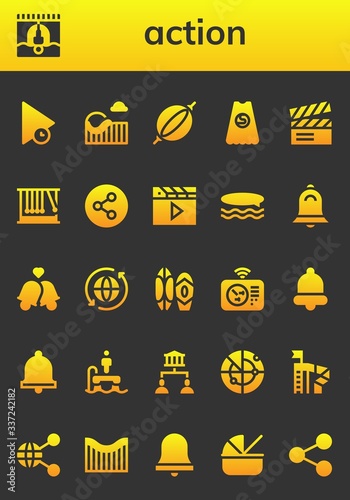 action icon set