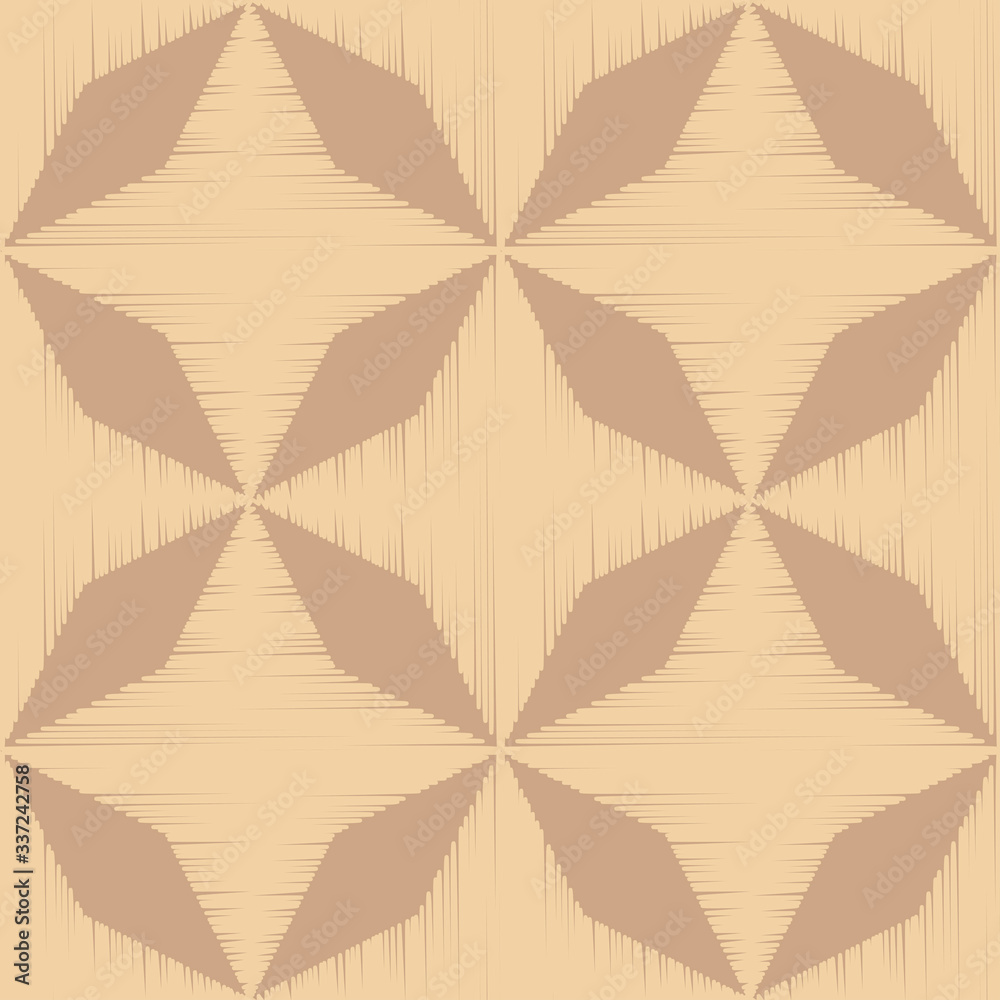 Floor with wooden texture. Design of geometric shapes. Seamless pattern. Vector illustration for web design or print.
