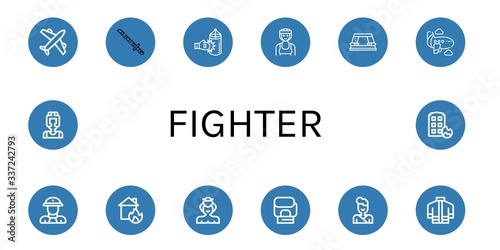 fighter icon set