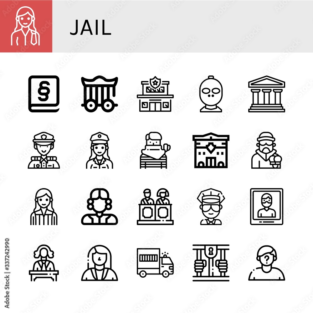 jail icon set jail icon set