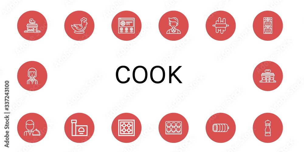 Set of cook icons Set of cook icons