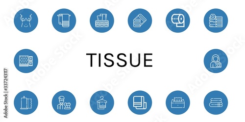 Set of tissue icons